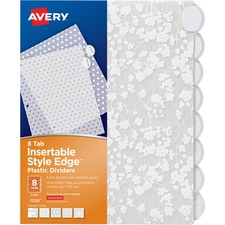 Avery AVE 11291 Averyreg; Style Edge Insertable Plastic Dividers - 8 X