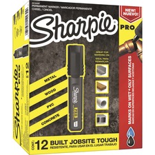 Newell SAN 2018326 Sharpie Pro Chisel Tip Permanent Markers - Medium, 