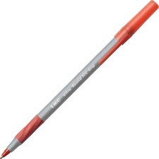 Bic BIC GSMG11RD Round Stic Grip Ballpoint Pen - Medium Pen Point - Re