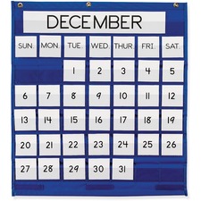 Pacon PAC 20200 Pacon Monthly Calendar Pocket Chart - 25 X 28 - 1 Char