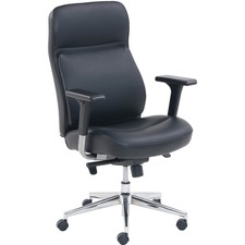 Lorell LLR 15790 Multifunctional Executive Chair - High Back - Black -