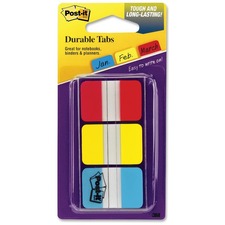 3m 686-RYB Post-itreg; Durable Tabs - Write-on Tab(s) - 0.98 Tab Heigh