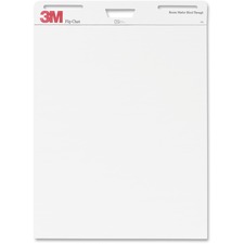 3m MMM 570 Flip Charts - 40 Sheets - Plain - Stapled - 18.50 Lb Basis 