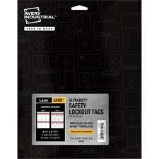 Avery AVE 62401 Averyreg; Ultraduty Loto Prerinted Danger Hang Tags - 