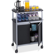 Safco SAF 8964BL Safco Mobile Beverage Cart - 4 Casters - 3.50 Caster 