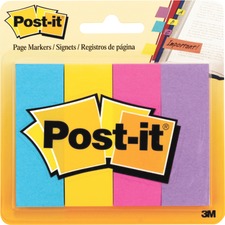 3m MMM 6714AU Post-itreg; Page Markers - 50 X Grape, 50 X Fuschia, 50 