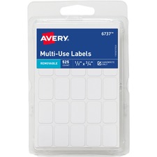 Avery AVE 06737 Averyreg; White Multi-use Labels - Removable Adhesive 