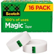 3m 810K16 Scotch Invisible Tape, 34 In X 1000 In, 16 Rolls Perpk