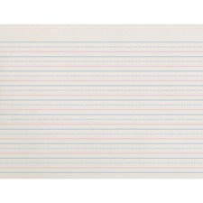 Pacon PAC ZP2612 Zaner-bloser Dotted Midline Newsprint Paper - 500 She