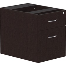 Lorell LLR 18222 Essentials Espresso Hanging Pedestal - 2-drawer - 16 