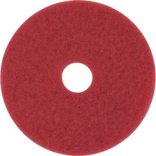 3m MMM 08389 Red Buffer Pad 5100 - 5carton - Round X 14 Diameter - Buf