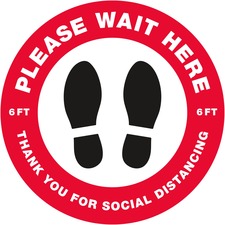 Avery AVE 83090 Averyreg; Social Distance Please Wait Here Floor Decal