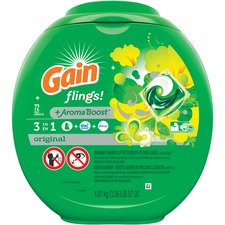 Procter PGC 86792 Gain Flings Detergent Pacs - Liquid - Gain Scent - 7