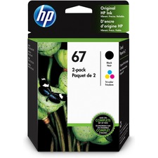 Original Hp HEW 3YP29AN Hp 67 Ink Cartridge - Tri-color, Black - Inkje