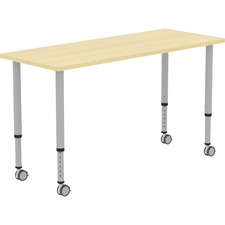 Lorell LLR 69580 Height-adjustable 60 Rectangular Table - Rectangle To