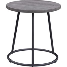 Lorell LLR 16262 Round Side Table - Round Top - Powder Coated Four Leg