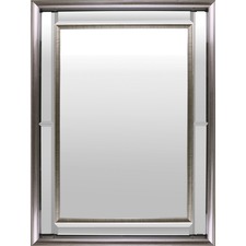 Lorell LLR 04481 Hanging Mirror - Rectangular - 3 Length - Silver - 1 