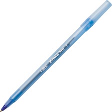 Bic BIC GSF11BE Round Stic Ballpoint Pens - Fine Pen Point - Blue - Bl