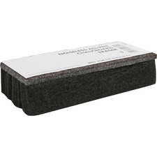 Lorell LLR 1 Chalkboard Eraser - Noiseless, Dustless - Black - Felt - 