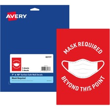 Avery AVE 83177 Averyreg; Surface Safe Mask Required Wall Decals - 5  