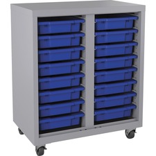 Lorell LLR 71103 Pull-out Bins Mobile Storage Tower - 18 X 15 X 38 X 3