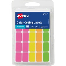 Avery AVE 06721 Averyreg; Removable Neon Color-coding Labels - Removab