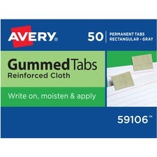 Avery AVE 59106 Averyreg; Reinforced Cloth Gummed Index Tabs - 50 Tab(