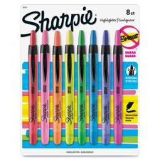 Newell SAN 28101 Sharpie Smear Guard Retractable Highlighters - Chisel