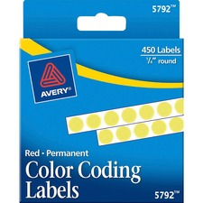 Avery AVE 05792 Averyreg; 14 Color-coding Labels - 14 Diameter - Perma