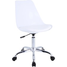 Lorell LLR 68565 Plastic Shell Task Chair - Plastic, Polyurethane Seat