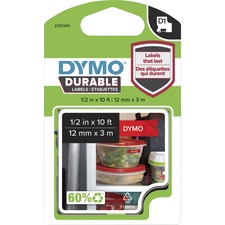 Newell DYM 2125349 Dymo Durable D1 Labels - 12 - Rectangle - Red - 1 E