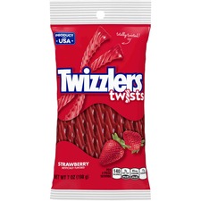 The HRS 54402 Twizzlers Twists Strawberry Flavored Candy - Strawberry 