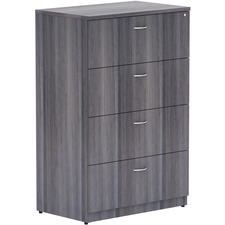 Lorell LLR 69624 Weathered Charcoal 4-drawer Lateral File - 35.5 X 22 