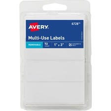 Avery AVE 06728 Averyreg; White Multi-use Labels - 1 Height X 3 Width 