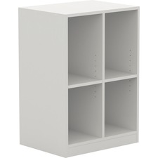 Lorell LLR 42401 White Double Cubbylocker Storage Base - 23.6 Width X 