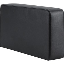 Lorell LLR 86931 Contemporary Sofa Seat Cushioned Armrest - Black - Po