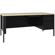 Lorell LLR 66906 Fortress Series 66 Right Pedestal Desk - 66 X 29.5 X 