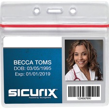 Baumgartens BAU 47830 Sicurix Sealable Id Badge Holder - Support 3.75 