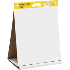 3m 563R Post-itreg; Tabletop Easel Pads - 20 Sheets - Plain - Stapled 