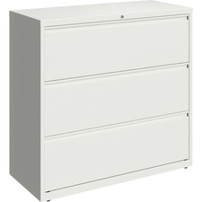 Lorell LLR 00034 42 White Lateral File - 3-drawer - 42 X 18.6 X 40.3 -