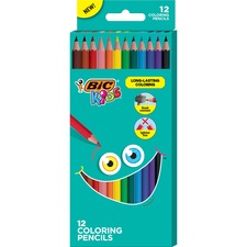 Bic BIC BKCP12AST Kids Coloring Pencils - Multi Lead - 12  Pack