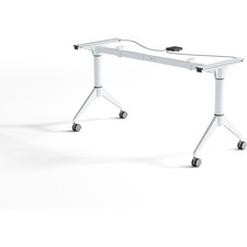 Lorell LLR 60739 Training Table Base - White Base - 2 Legs - 29.50 Hei