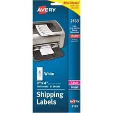 Avery AVE 2163 Averyreg; Mini-sheets Shipping Label - Permanent Adhesi