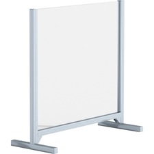 Lorell LLR 55674 Adjustable Glass Protective Barrier - 30 Width X 41 H