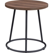 Lorell LLR 16261 Round Side Table - Round Top - Powder Coated Four Leg