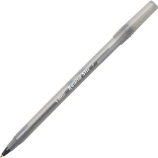 Bic BIC GSF11BK Round Stic Ballpoint Pens - Fine Pen Point - Black - F