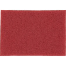 3m MMM 59065 Red Buffer Pad - 10carton - Rectangle - 14 Width X 1 Thic