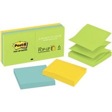 3m MMM R330AU Post-itreg; Pop-up Notes - Jaipur Color Collection - 600