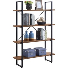 Lorell LLR 97619 Soho 4-shelf Metal Frame Bookcase - 29 X 11.8 X 57.5 