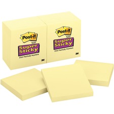 3m MMM 62210SSCY Post-itreg; Super Sticky Adhesive Notes - 900 - 2 X 2